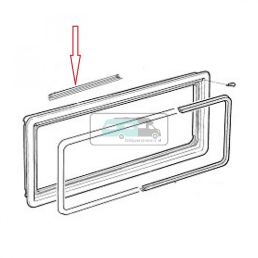 [OCS_1802404] Dometic S4 Raam afdichtrubber buitenk/wand  5mtr