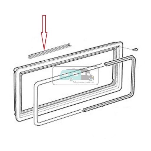 [OCS_A9906067] Dometic S4 Raam afdichtrubber buitenk/wand  5mtr