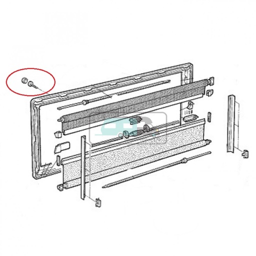 [OCS_1802407] Dometic S4 Bevestingsset binnenkader crème/ Wit