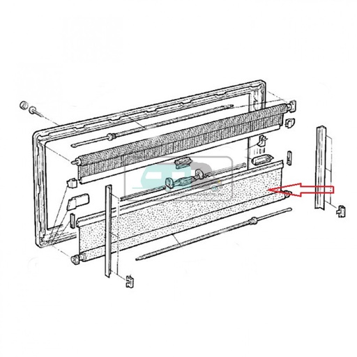 [OCS_1802440] Dometic S3/S4 Verduisteringsrollo Aluminium/Grijs 90x60