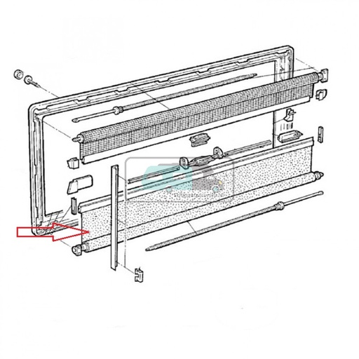 [OCS_1802516] Dometic S3/S4 Verduisteringsrollo Aluminium/Wit 110x55