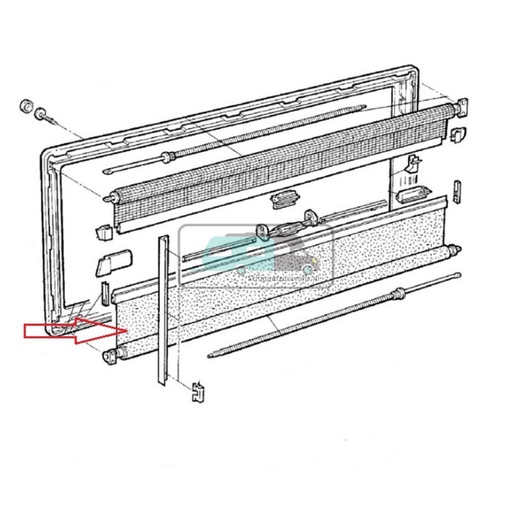 [OCS_A0030993] Dometic S3/S4 Verduisteringsrollo Aluminium/Zand 120x80