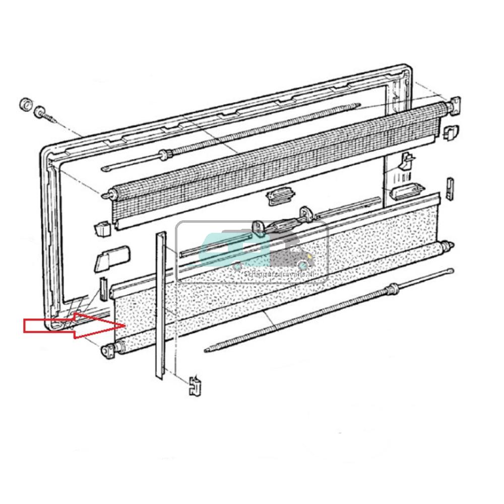 [OCS_A9907468] Dometic S3/ S4 Vliegenrollo 350x500