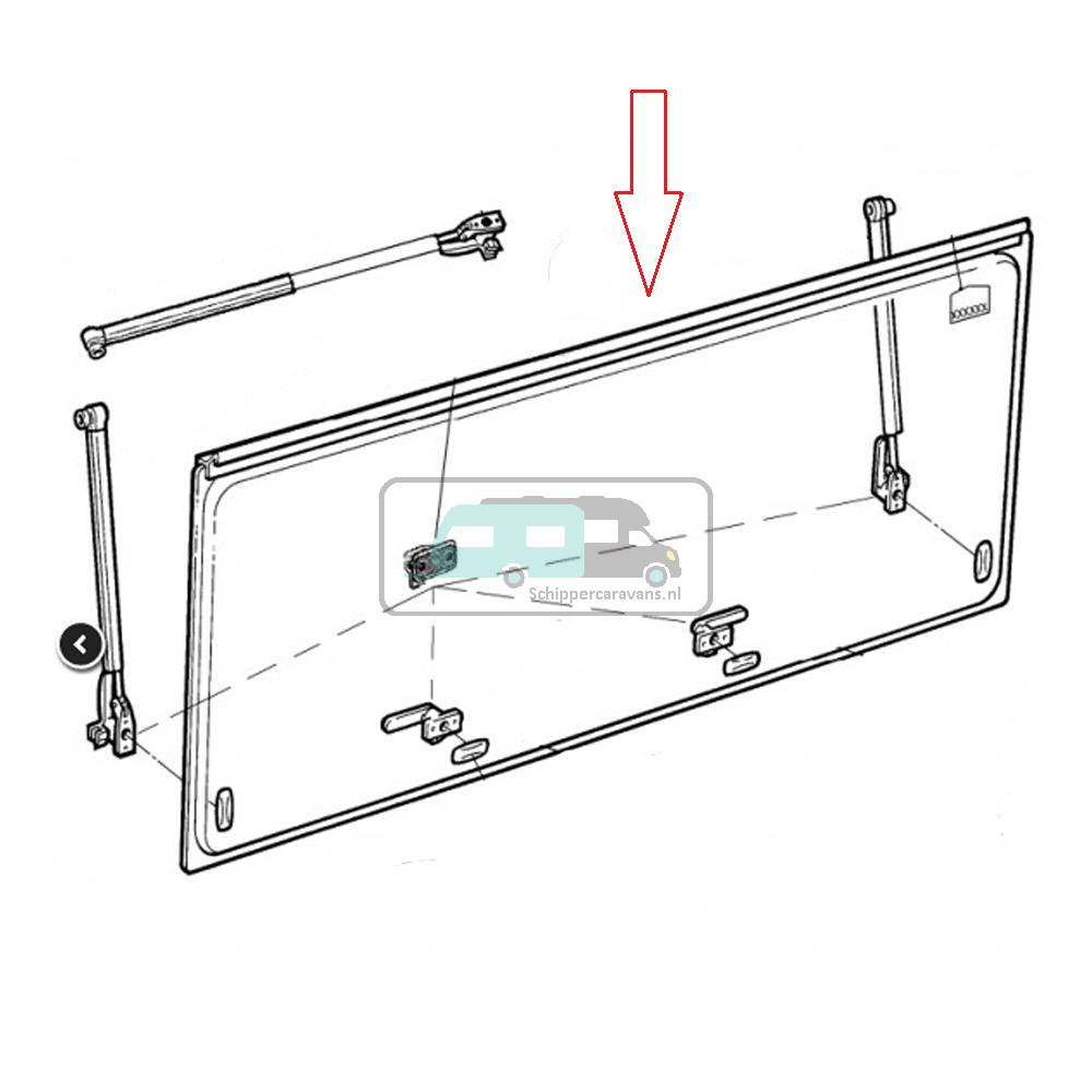 [OCS_A0031056] Dometic S4/S5 Kader zonder Raam 75x45