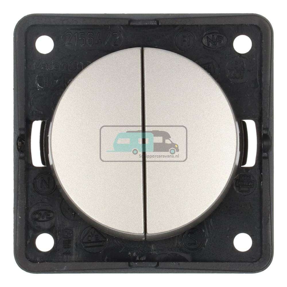 [OCS_A0032317L] Berker Serieschakelaar Flow/Pure Inbouw RVS Mat