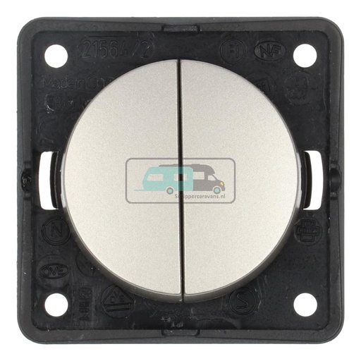 [OCS_A0032317L] Berker Serieschakelaar Flow/Pure Inbouw RVS Mat