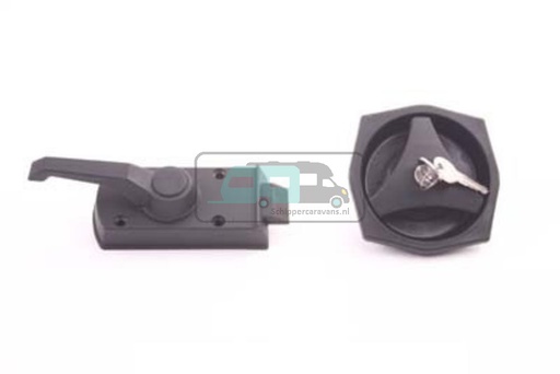 [OCS_1912036B] Deurslot Zeshoekig met Hendel Rechts Zwart