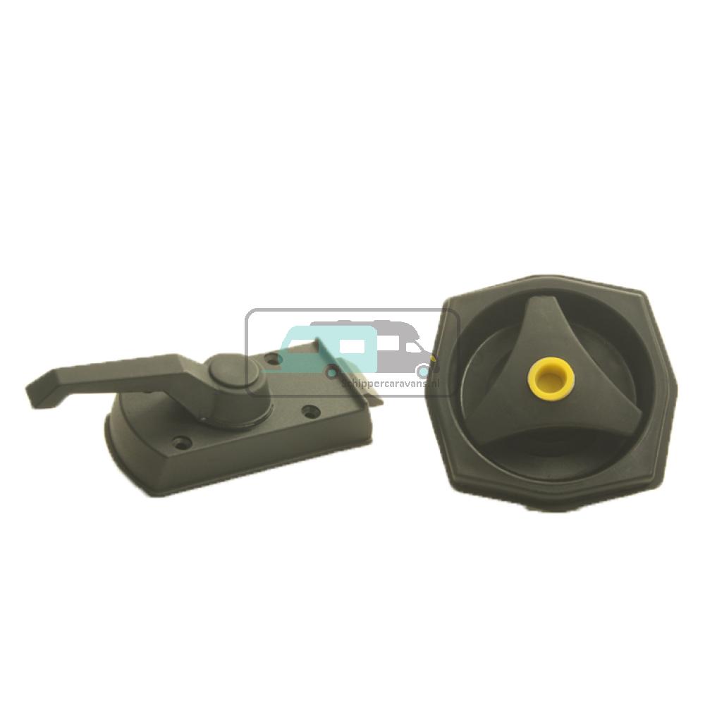 [OCS_A0033519L] Deurslot Rond FF2 zonder Cilinder Links Zwart