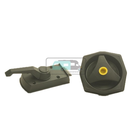 [OCS_A0033519L] Deurslot Rond FF2 zonder Cilinder Links Zwart