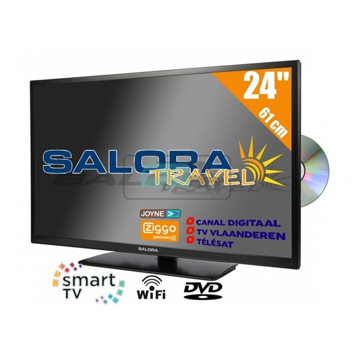 [OCS_2055154] Salora 24'' TV Travel LED 12/230V Smart Wifi DVD