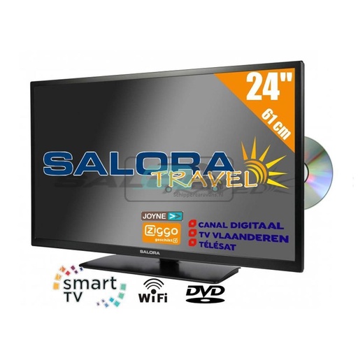 [OCS_A0034159] Salora 24'' TV Travel LED 12/230V Smart Wifi DVD