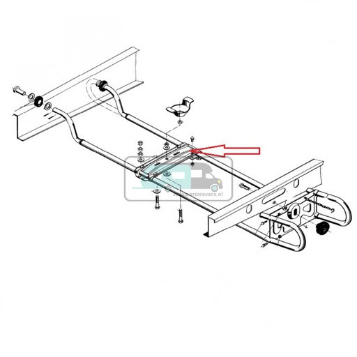 [OCS_2319012] AL-KO Reservewielhouder EH1 Verbindingsplaat