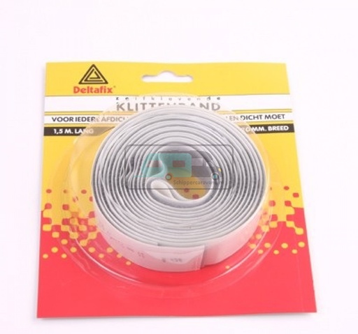 [OCS_2501118] Deltafix Klitteband Zelfklevend 1.5mx20mm Grijs