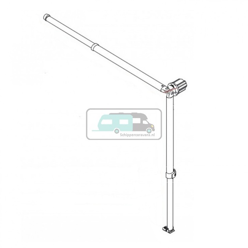 [OCS_2607209] Fiamma left rafter + leg CaravanStore 310/440 6 holes