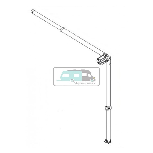 [OCS_A9901182] Fiamma right rafter + leg CaravanStore 310/440 6 holes