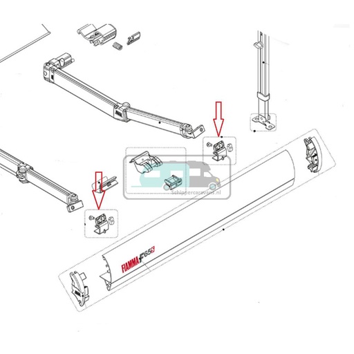 [OCS_2607285] Fiamma F65 bevestigingsblokje staander voorlijst