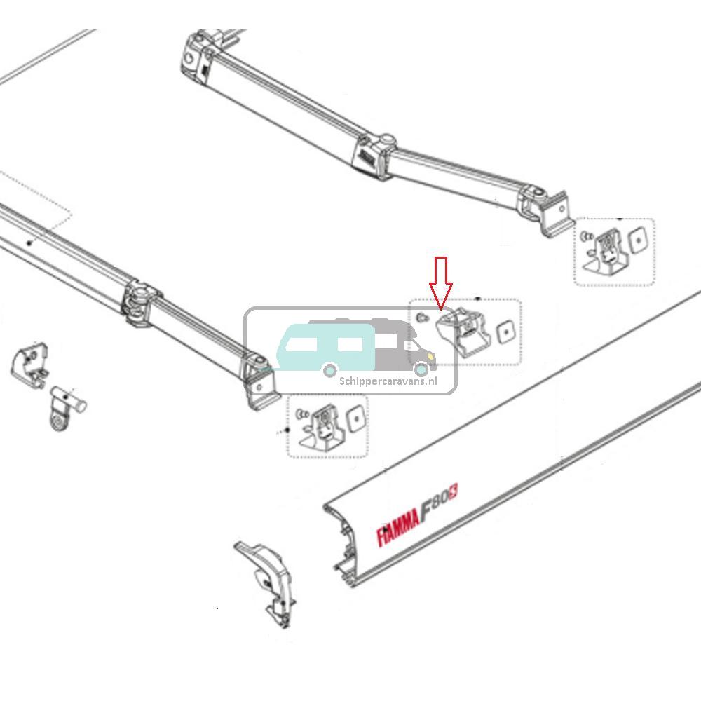[OCS_A9903566] Fiamma F80S Rafter kit Lead Rail