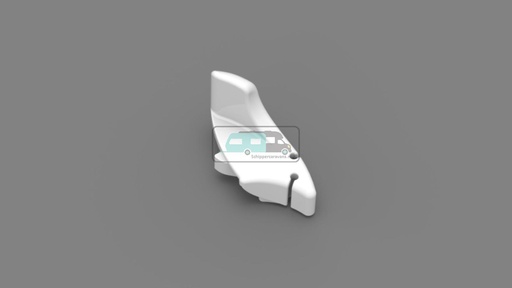 [OCS_A9901130] Fiamma Eindkap Lead Rail Polar White Links 2015 F65L