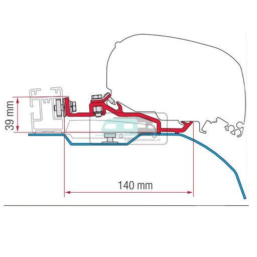 [OCS_2607609] Fiamma Ducato SmartClamp Kit H2-L2/L3/L4 >2006 F80S