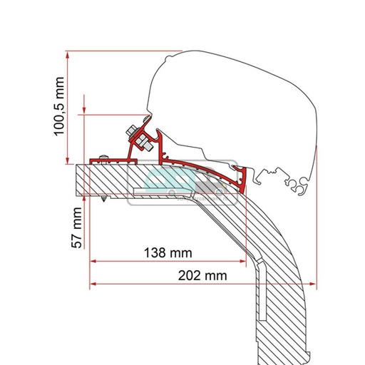 [OCS_2607751] Fiamma Arca/Mobilvetta K-Yacht Kit F65/F80