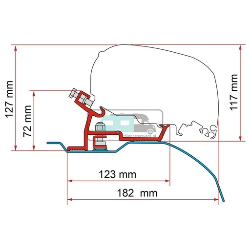 [OCS_A0017208] Fiamma Ducato/Jumper/Boxer Kit H2-L2/L3 >2006 F65S/F80S