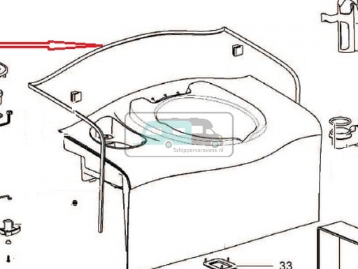 [OCS_32311] Thetford C400 Afwerkbies Cassette Toilet