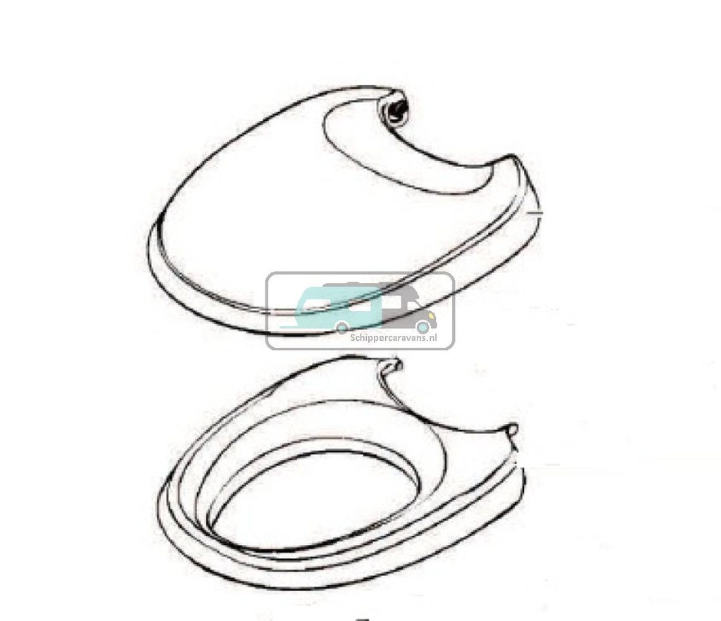 [OCS_A0028314] Thetford Aqua Magic Bravura Bril en Deksel wit