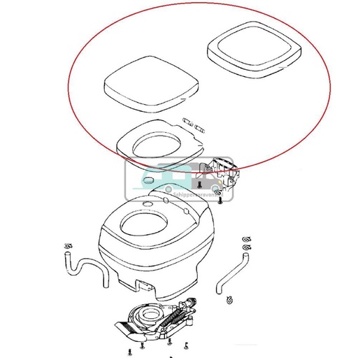 [OCS_A0022391] Thetford Aqua Magic Starlite Bril en Deksel