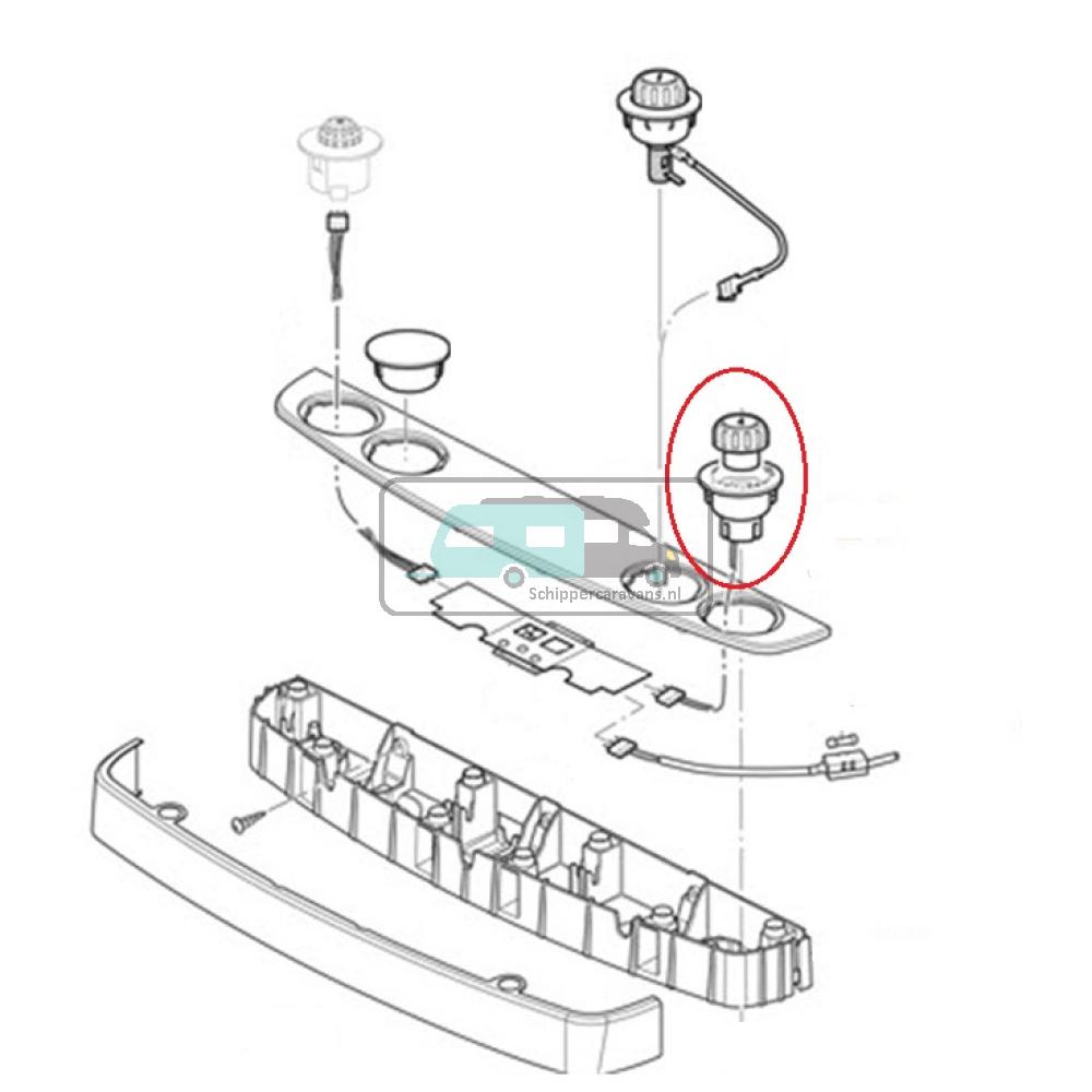 [OCS_A9900389] Huls bedieningsknop S3004-S5004 kachel