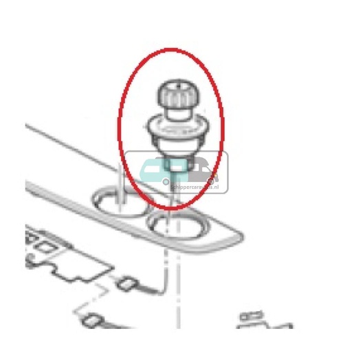 [OCS_A9900392] Truma Knop Chroom S3004/S5004