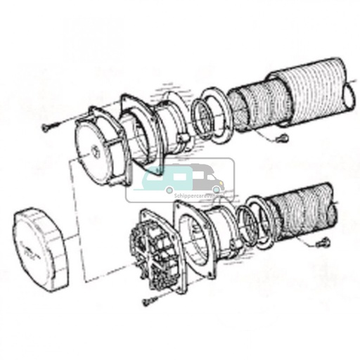 [OCS_430321-01] Truma Wandschoorsteenset Kort S2200
