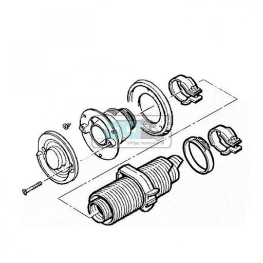 [OCS_439371-01] Truma Wandschoorsteenset EW24 Crèmewit