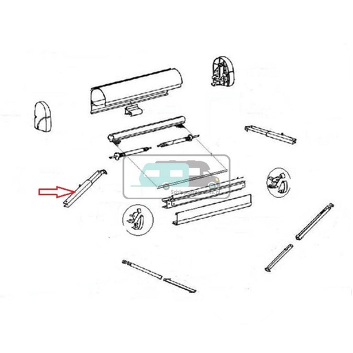 [OCS_A9902461] Thule Rafter Arm Assy RH 2000 1.90