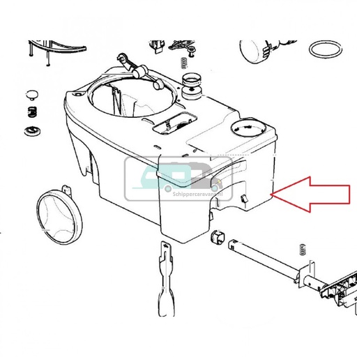 [OCS_5070106] Thetford C250/260 Waste Holding Tank Pump Out 