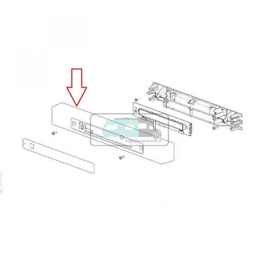 [OCS_69110427] Thetford N 3141 housing vlak zwart 691104