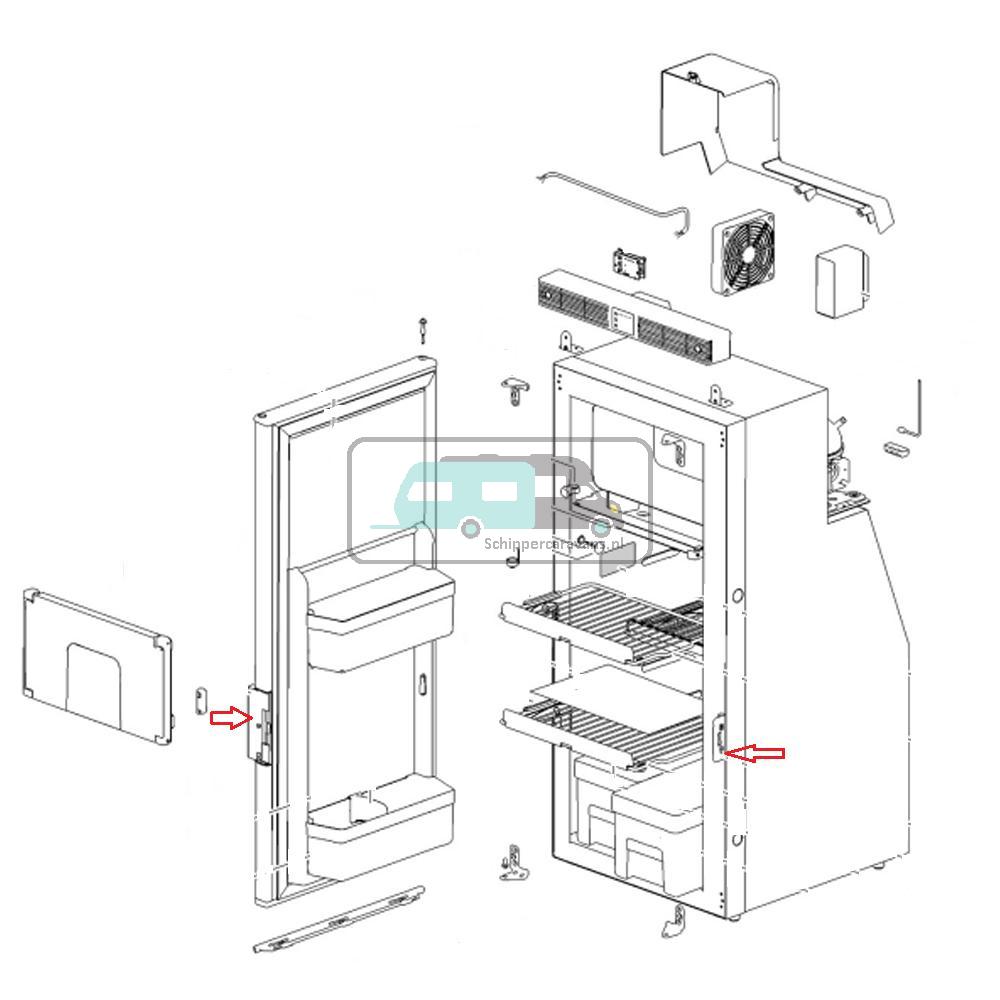 [OCS_A9902425] Thetford Handvat met Slotplaat T1090 