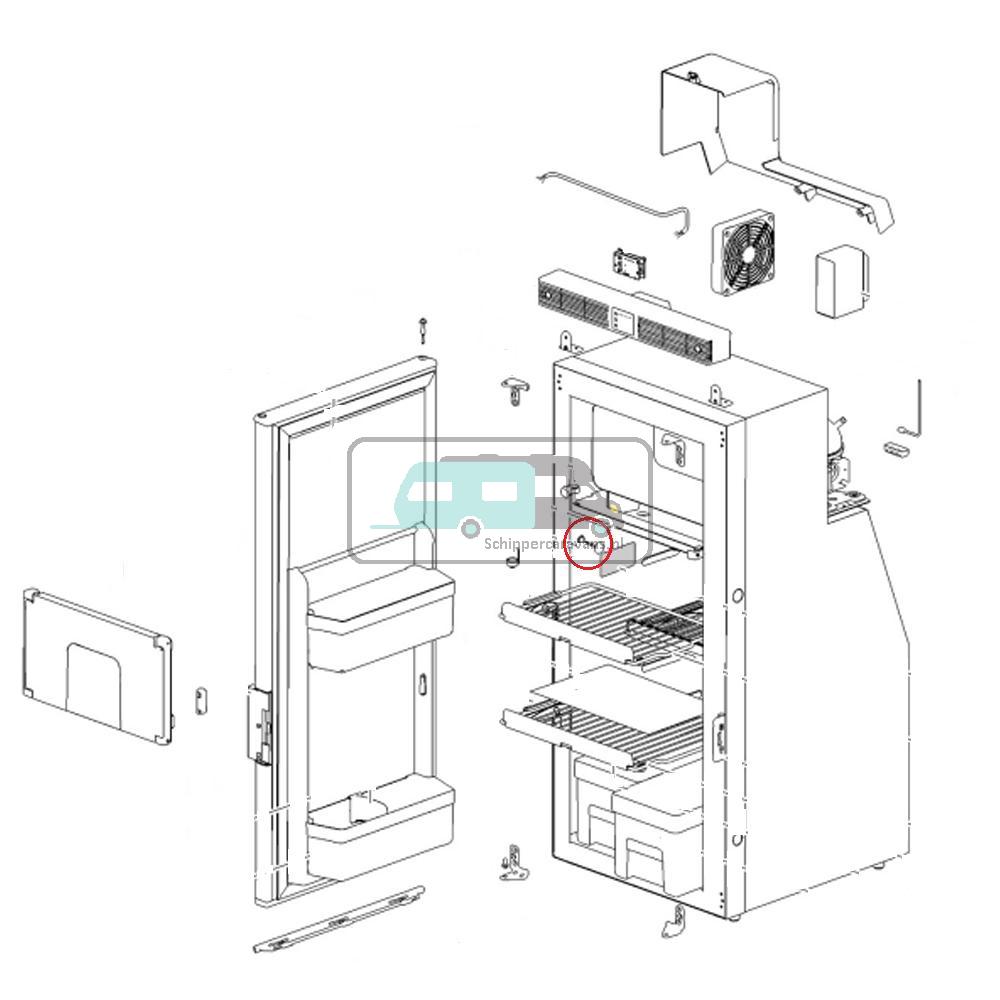 [OCS_A0024011] Thetford Schroef en Afdekkapje Binnenkant  (4x) T1090 