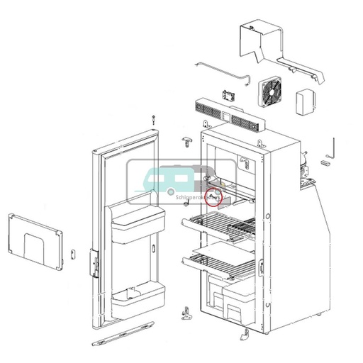 [OCS_A0024011] Thetford Schroef en Afdekkapje Binnenkant  (4x) T1090 