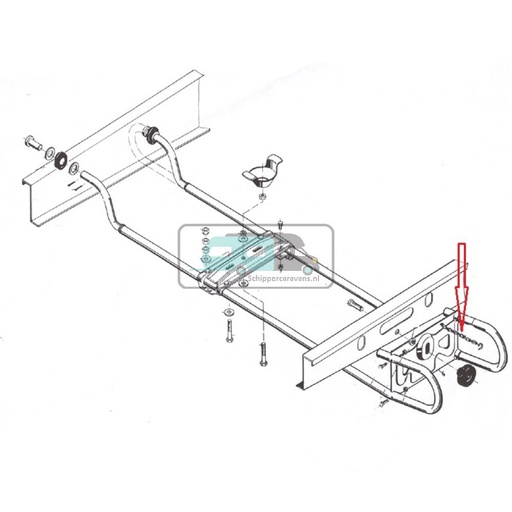 [OCS_A0034045] AL-KO Reservewielbeugel EH1 Veiligheidsketting