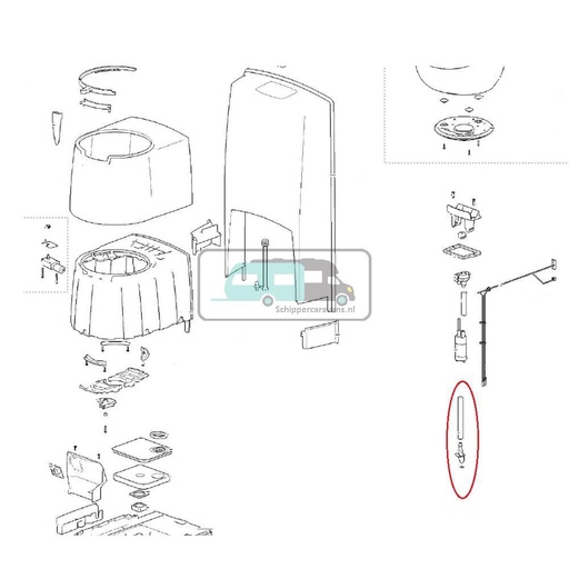 [OCS_A0024046] Thetford Flush Tube C260