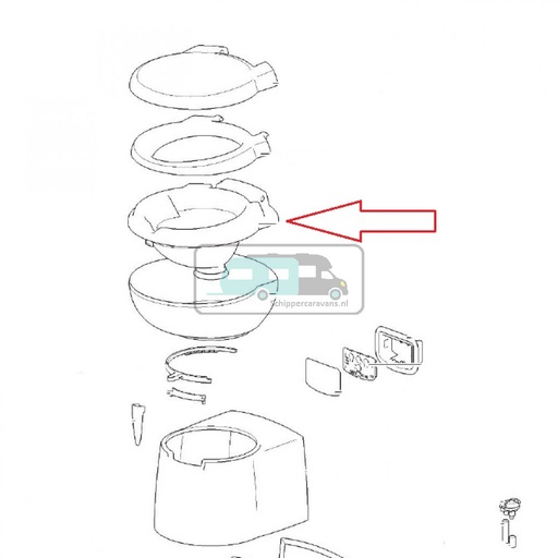 [OCS_9343362] Thetford C260 Toilet Pot Kunststof