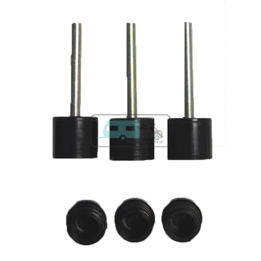 [OCS_A0029772] Campking Tentdoppen 19mm Boven/Onder 3st