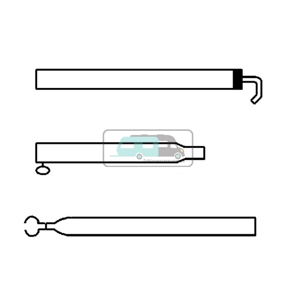 [OCS_A0029828] Campking Extra dakligger 28/25mm 170-250cm alu