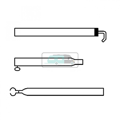 [OCS_96943650] Campking Extra dakligger 28/25mm 170-250cm alu
