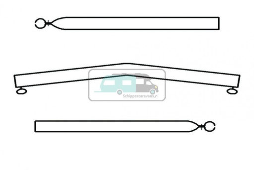 [OCS_96944046] Campking Daksteun gebogen 22/19mm 170-250 Basic