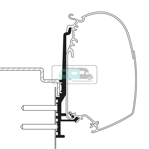 [OCS_2617225] Thule Adapter Knaus Tourer CUV 500 3mtr