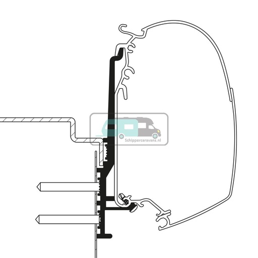 [OCS_A0014937] Thule Adapter Knaus Tourer CUV 500 3mtr