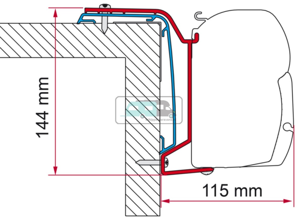 [OCS_A0013630] Fiamma Rapido Serie S6 606F Adapter 400 >2024 F45