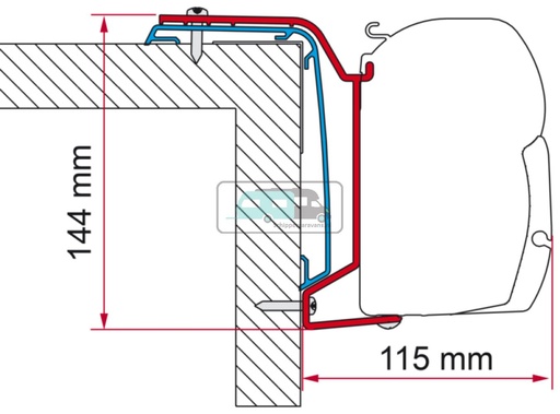 [OCS_A0013631] Fiamma Rapido Serie S6 666F-696F Adapter 500 >2024 F45