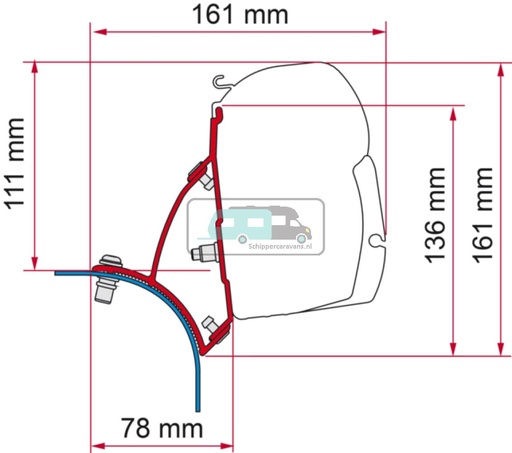 [OCS_A0015005] Fiamma Kit VW T5/T6 Lift Roof Deep Black F43